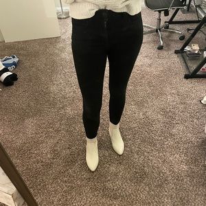 High rise black skinny jeans